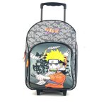 Sac  dos  roulettes - naruto - pays du feu - gris - confortable - idal pour enfants