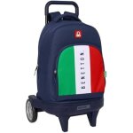 Sac  dos  roulettes - safta - benetton flag - compact volution - trolley inclus - enfant