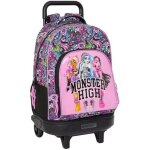 Sac � dos � roulettes - safta - monster high - compact - amovible - confortable