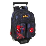 Sac à dos à roulettes spiderman attack 34 cm trolley maternelle haut de gamme Sac à dos à roulettes spiderman attack 34 cm trolley maternelle haut de gamme