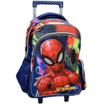 Sac  dos  roulettes spiderman marvel bleu 46 cm trolley haut de gamme
