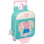 Sac  dos - safta - peppa pig pretty flowers - rose - trolley inclus - confortable enfants