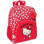 Sac � dos scolaire - safta - hello kitty iconic - rose - adaptable au chariot - enfants