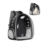 Sac � dos de transport pour chat transparent / noir hobbytech