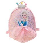 Sac  dos - vitata - elsa - cuir pu - polyester - la reine des neiges - rose clair