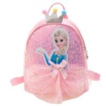 Sac  dos - vitata - elsa - cuir pu - polyester - la reine des neiges - rose