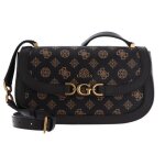 Sac � �paule bandouli�re - guess - dagan crossbody flap - marron fonc� - 100% polyur�thane - 26x15x6 ...