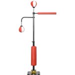 Sportnow - sac de frappe boxe - acier - 84x36x205cm - noir rouge et blanc