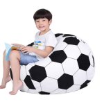 Sac de rangement pour animaux en peluche - football - 16 pouces - tissu polyester - chaise pouf - enfant ...