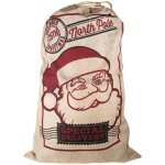Sac hotte du pre nol - ref / 12976 - 83cm - toile de jute - naturel - fte de nol
