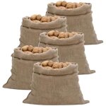 Sacs en jute - vidaxl - 5 pcs - 100% naturel - 100x110 cm - protection plantes