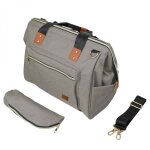 Sac à langer multifonction pour bébé 12 poches avec trousse isotherme - 47 x 30 x 18. 5 cm - beige - ... Sac à langer multifonction pour bébé 12 poches avec trousse isotherme - 47 x 30 x 18. 5 cm - beige - ...