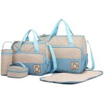 Sac � langer multifonction b�b� - zgeer - 5 pcs - bandouli�re r�glable - bleu