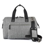 Sac � langer - zewow - b�b� - noir camouflage gris bleu - tissu polyester imperm�able - bandouli�re