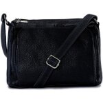 Sac � main bandouli�re en cuir femme - oh my bag - mod�le manattan noir - noir - cuir - grain� - epaule ...