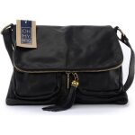 Sac � main cuir bandouli�re femme - mod�le avril (gd mod�le) noir - oh my bag - lisse - bandouli�re