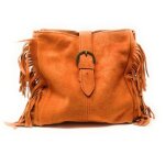 Sac � main - oh my bag - cheyenne - cuir nubuck et daim - bandouli�re - orange