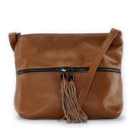 Sac � main en cuir femme - oh my bag - mod�le london - bandouli�re - cognac fonc�
