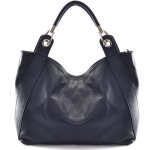 Sac � main en cuir italien - it hippie - mod�le paris - bleu - grain� - format a4