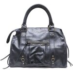 Sac � main en cuir italien bross� sandstorm noir