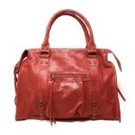Sac � main en cuir italien effet bross� sandstorm rouge fraise - oh my bag - sac � main - cuir - femme ...