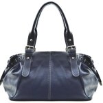 Sac � main en cuir italien - it hippie - mod�le princesse - bleu - grain� - port� �paule