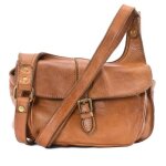 Petit sac bandouli�re - oh my bag - valley - cuir lisse - cognac fonc� - r�glable 37 - 65 cm