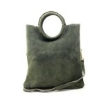 Sac � main en cuir nubuck italien charlotte kaki - oh my bag - femme - vert - l 28 x h 31 x p 3 cm