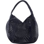 Sac � main femme en cuir tress� - mod�le mandalay bleu fonce