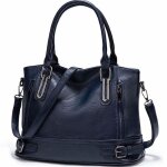 Sac � main femmes - mobigarlan - xd430q - bleu - cuir pu souple vintage - fermeture � glissi�re - bandouli�re ...