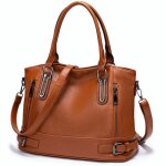 Sac � main femmes - mobigarlan - xd430q - cuir pu souple vintage - marron - grande capacit�