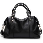 Sac � main femmes - mobigarlan - xd431a - cuir pu souple vintage - noir - grande capacit�