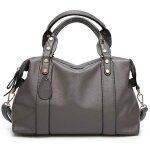Sac � main femmes - mobigarlan - xd431a1 - gris - cuir pu souple vintage - fermeture � glissi�re - bandouli�re ...