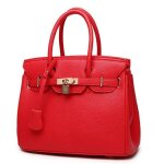 Sac � main femmes - mobigarlan - xd434q - rouge - cuir pu souple vintage - grande capacit�