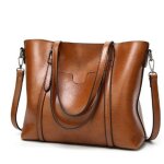 Sac � main femmes - mobigarlan - xd440q - cuir pu souple vintage - marron - grande capacit�