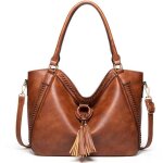 Sac � main femmes - mobigarlan - xd442q - marron - cuir pu souple vintage - bandouli�re