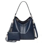 Sac � main femmes - mobigarlan - xd453q - bleu - cuir pu souple vintage - fermeture � glissi�re - bandouli�re ...