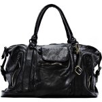 Sac � main haut de gamme en cuir d�lav� miss my noir