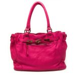 Sac � main - oh my bag - miss jeanne - cuir italien - fushia - 48x29x16 cm