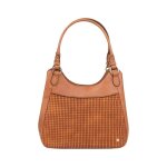 Sac a main hexagona ref 50548 cognac 32 * 28. 5 * 12 cm