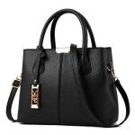 Sac � main - insfity - simili cuir - multi poches - grande capacit� - noir