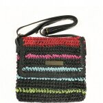 Sac � main - little marcel - mod�le unique - bandouli�re r�glable - fermeture aimant�e - 100% rafia