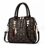 Sac � main mtowsuc sc 652 noir cabas fourre - tout cuir pu 2 compartiments mode chic femme