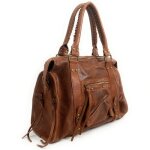 Sac � main - oh my bag - sandstorm - cuir bross� - femme - camel fonc�