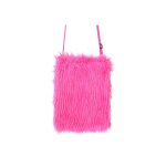 Sac � main pelucheux - widmann - rose fluo - tendance multicolore - texture pelucheuse - accessoire de ...
