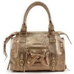 Sac � main - oh my bag - sandstorm gold - cuir italien bross� - champagne iris� - petit mod�le