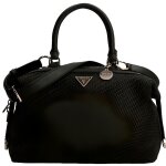 Sac � main tress� en cuir pu hassie - guess jeans - femme tu noir