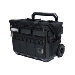 Sac � outils - toughbuilt - hard body massive mouth xxl 55cm - 8 compartiments - r�sistant - noir