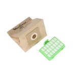 Sac papier + filtre hepa h10 pour aspirateur moulinex zelio - lot de 10