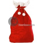 Sac de pre nol - widmann - qualit en velours avec pompons - rouge - 60 x 100 cm - intrieur